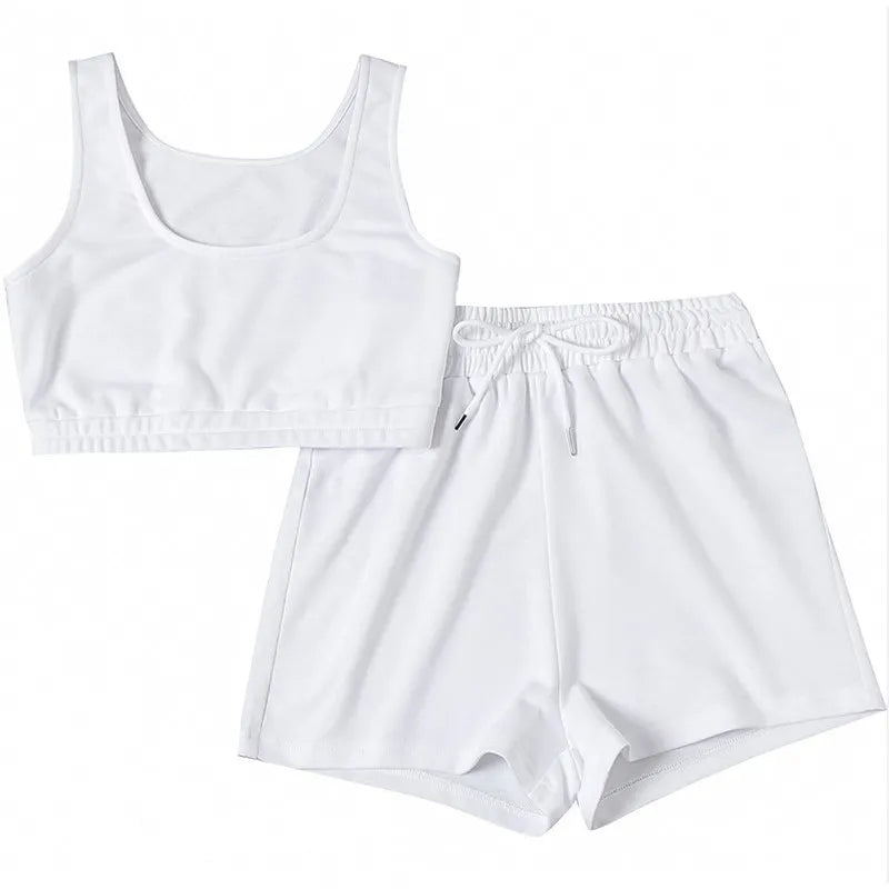 Iris Crop Top & Athleisure Shorts Set