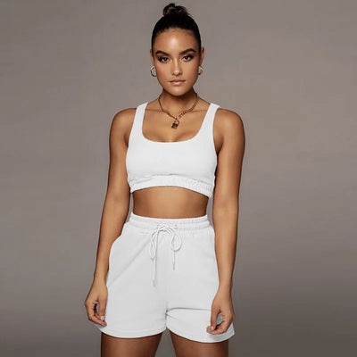 Iris Crop Top & Athleisure Shorts Set