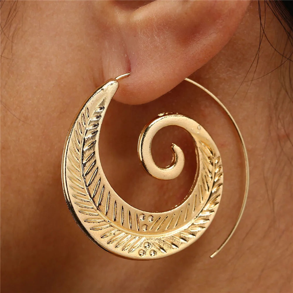 Swirl Hoop Earrings