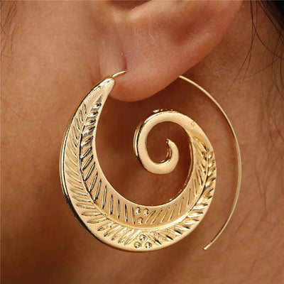 Swirl Hoop Earrings