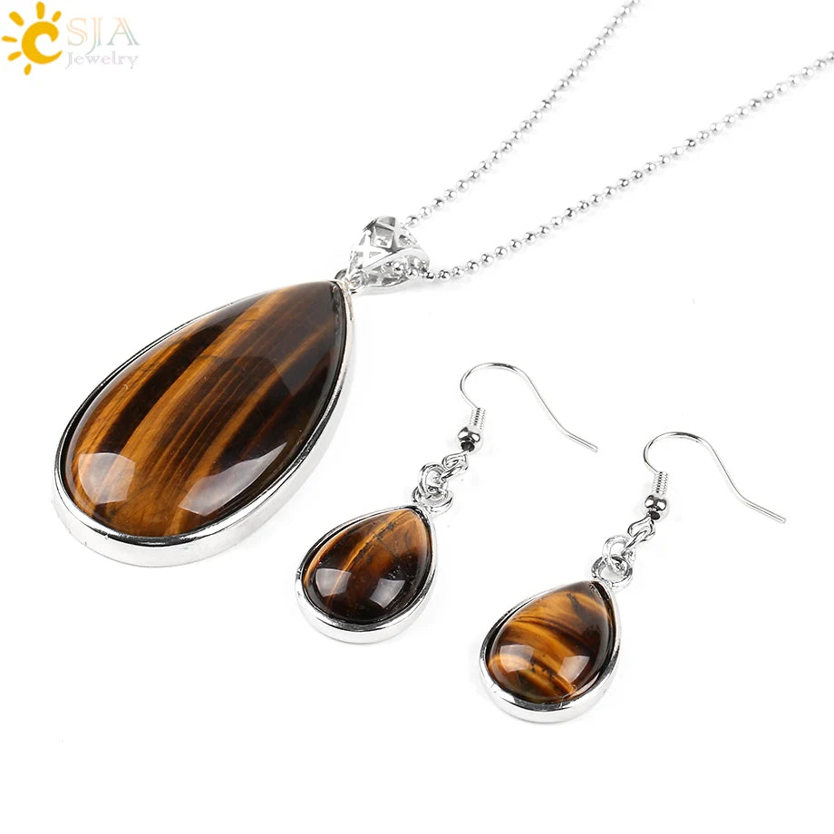 Natural Gemstone 3 Piece Set
