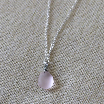 Natural Sea Glass Pendant Necklace