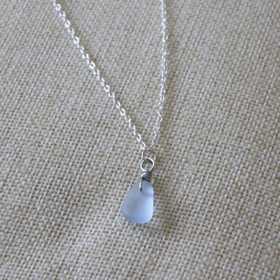 Natural Sea Glass Pendant Necklace