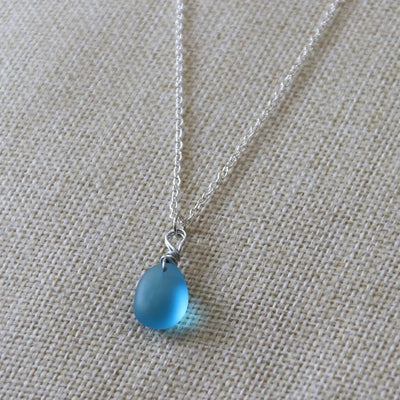 Natural Sea Glass Pendant Necklace