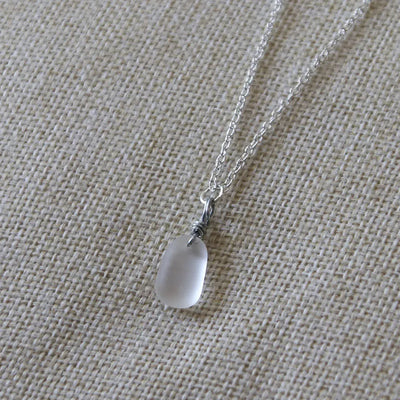 Natural Sea Glass Pendant Necklace