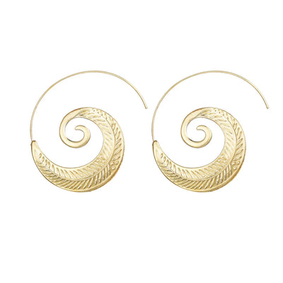 Swirl Hoop Earrings