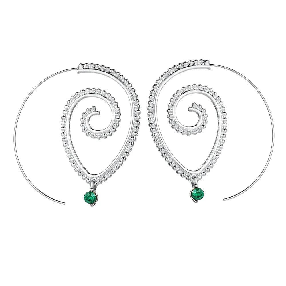 Swirl Hoop Earrings