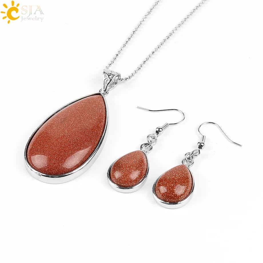 Natural Gemstone 3 Piece Set