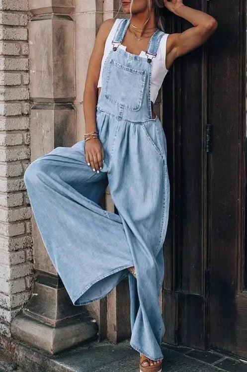 Celeste Wide Leg Demin Overalls