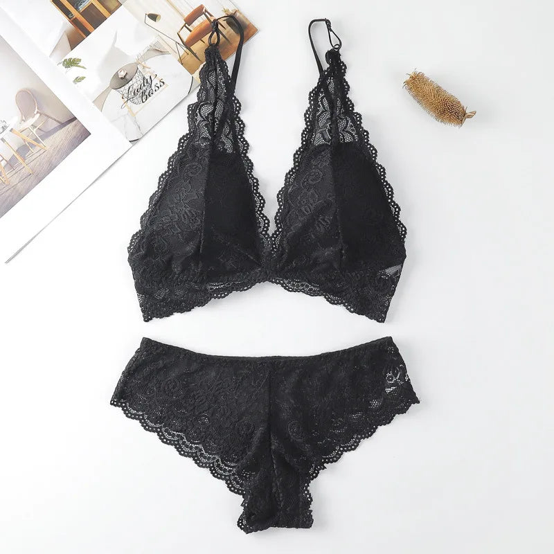 Paris Lace Bra And Underwear Set