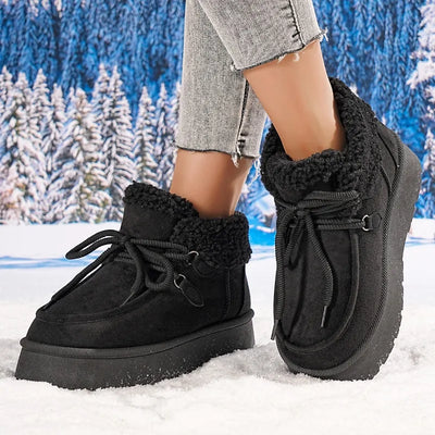 Winter Rose Platform Boots