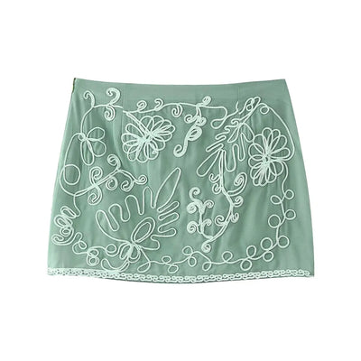 Moss & Moon Embroidered Matching Set