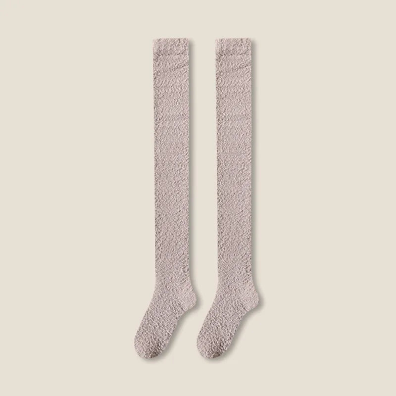 Knee-High Women's Fuzzy Socks