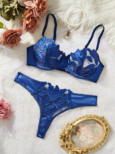 Noir Whisper Bra & Underwear Set