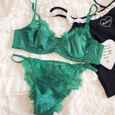 Lurielle Satin Bra & Underwear Set