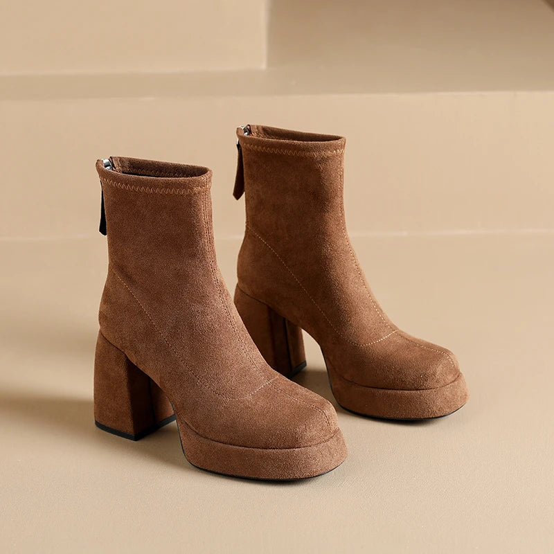 Golden Drift Chunky Boots