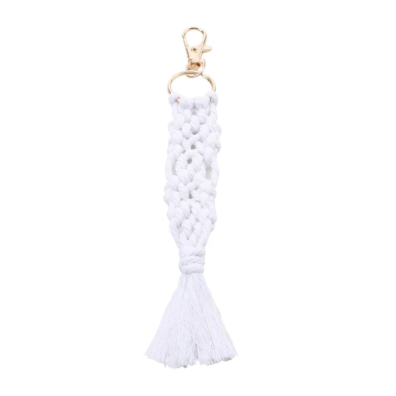 Boho Style Macrame Braided Keychain