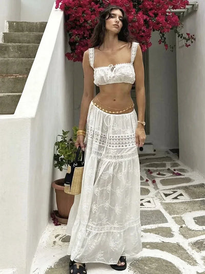 Fenora Maxi Skirt & Crop Top Set