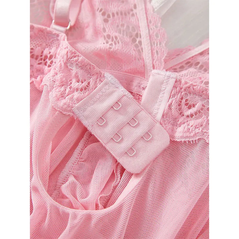 Lace Nightgown & Underwear Set