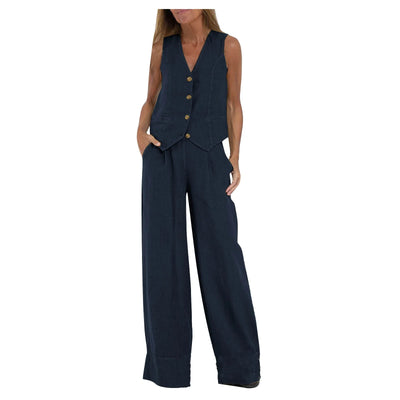Veyra Vest Shirt & Pants Set