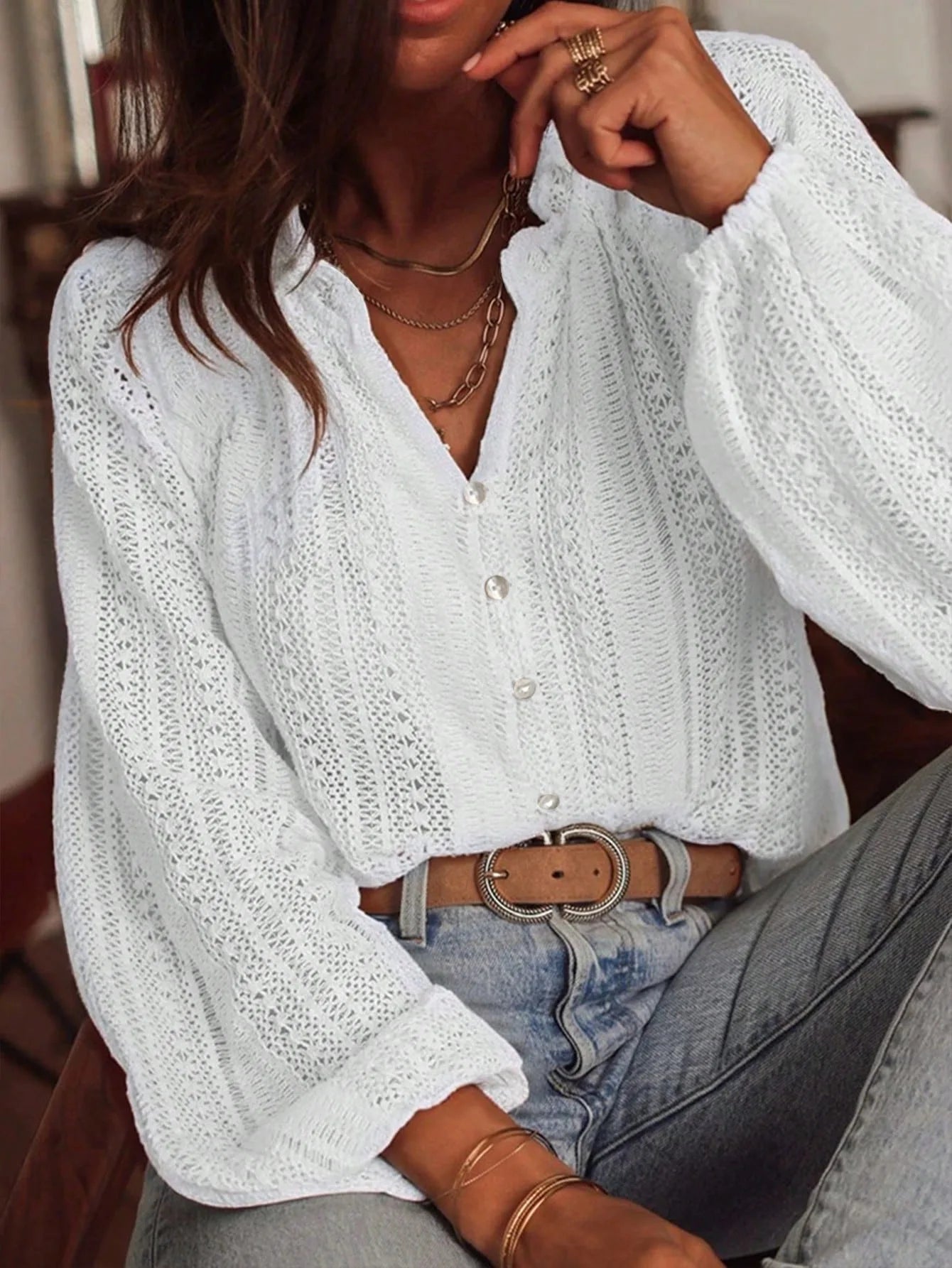 Horizon Button Blouse