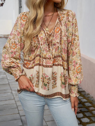 Coral Boho Blouse