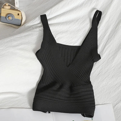 V-Neck Knit Tank Top