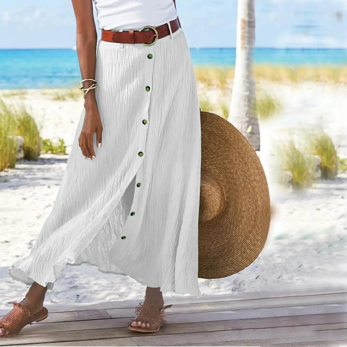 Dalilah Maxi Skirt With Buttons