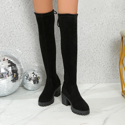 Belladora Chunky Knee-High Boots