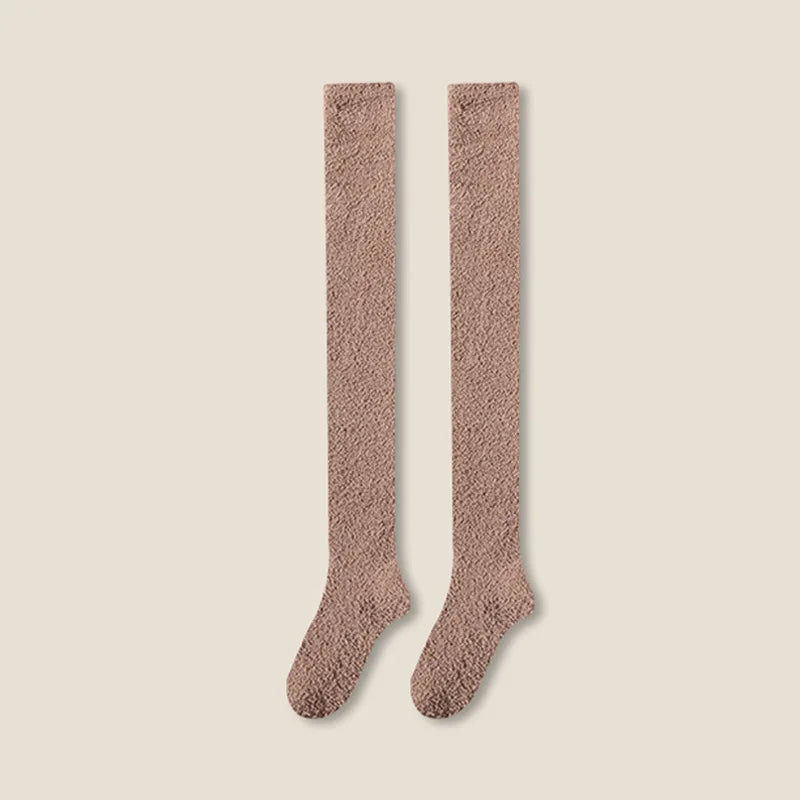 Knee-High Women's Fuzzy Socks
