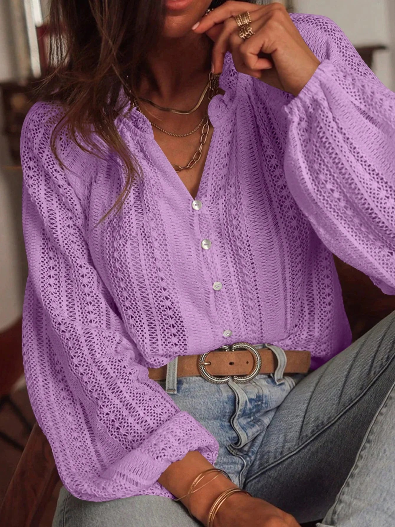 Horizon Button Blouse
