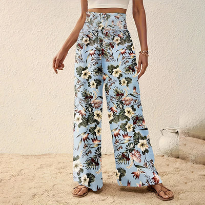Floral Printed Wide Leg Pants