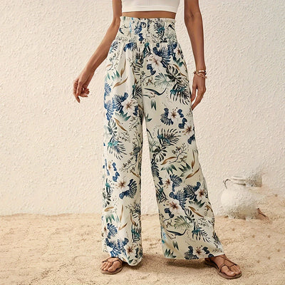 Floral Printed Wide Leg Pants