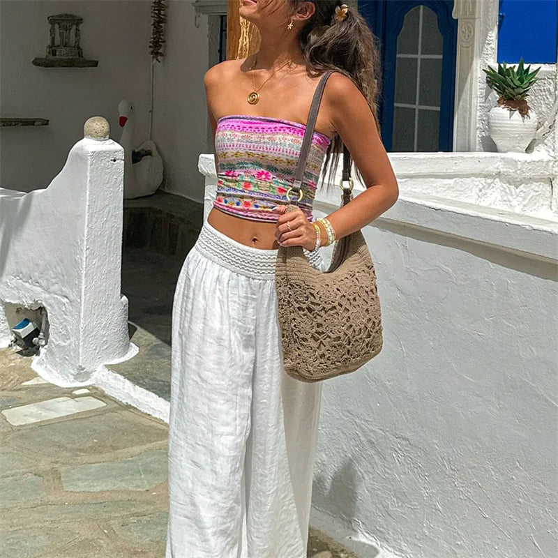 Boho Floral Bandeau Top