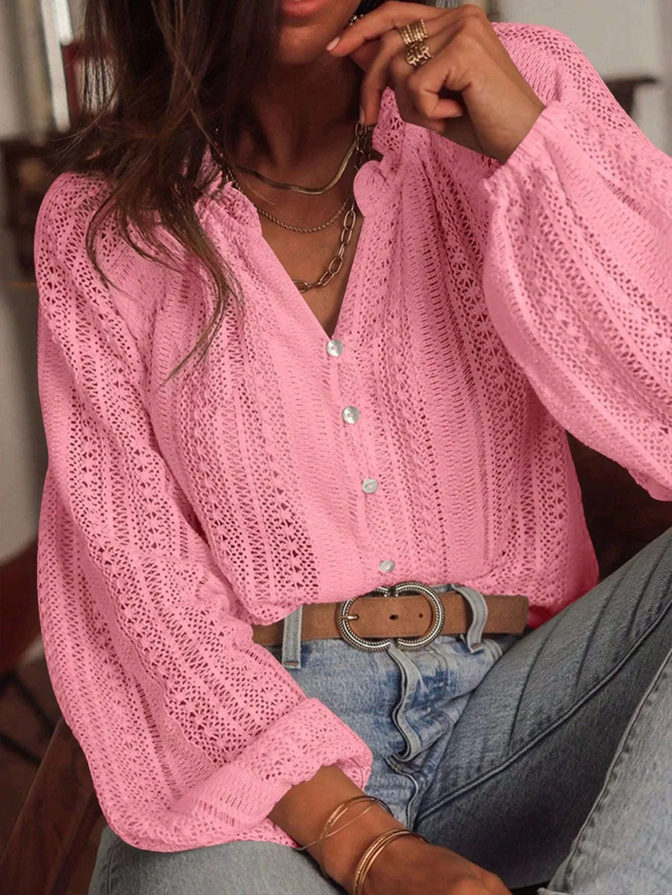 Horizon Button Blouse