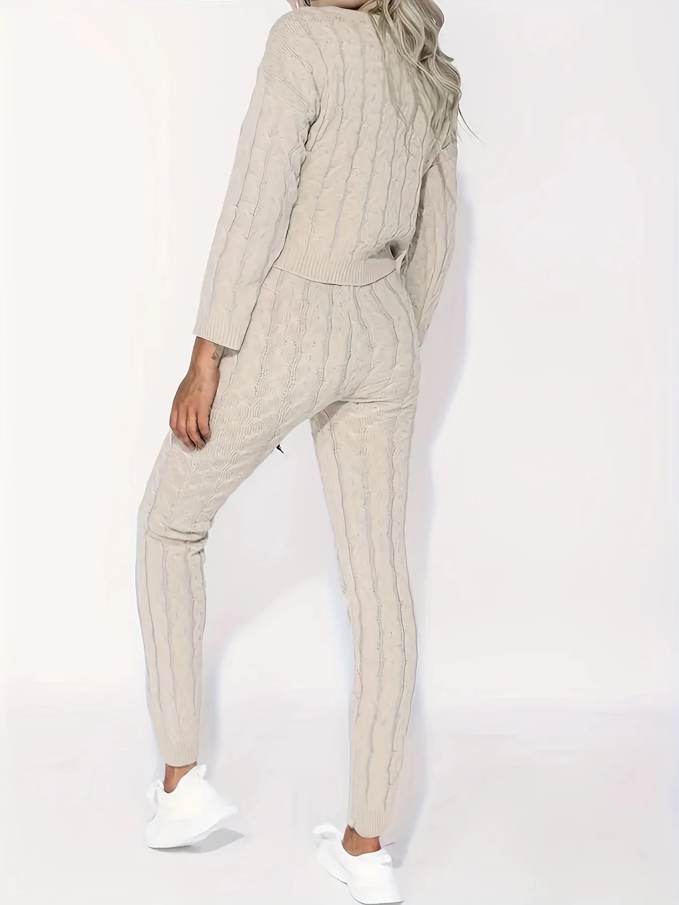 Solid Knitted Matching Two Piece Set