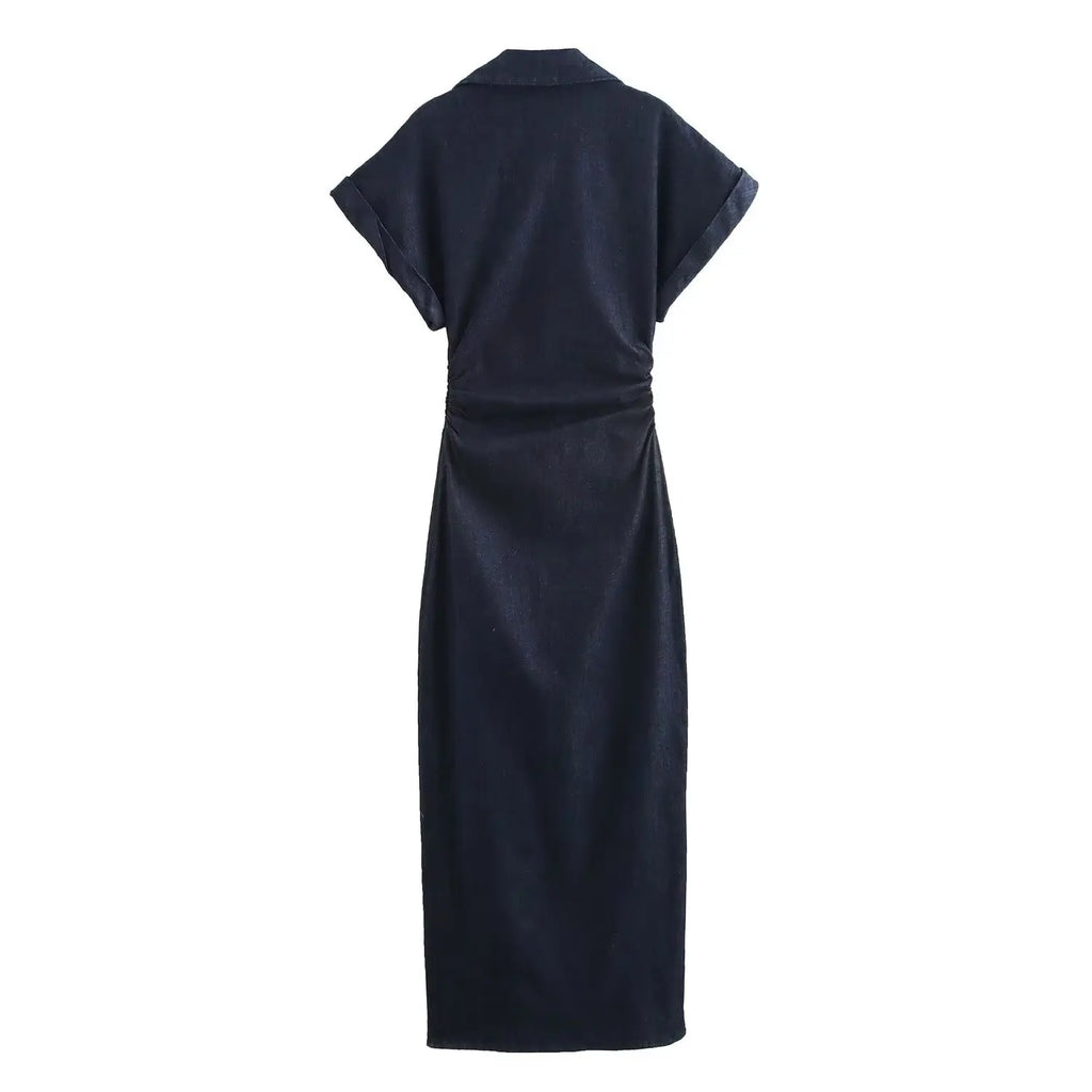 Midnight Button Dress