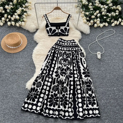 Zinnia Chic Print Two-Piece Set