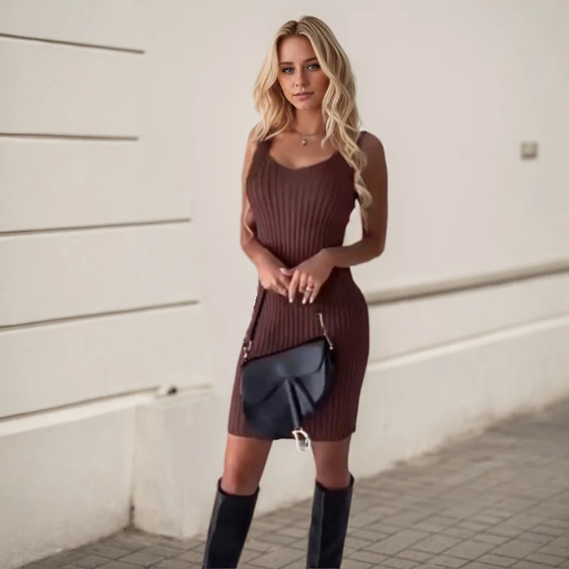 Rowen Knitted Cropped Sweater & Skirt Set