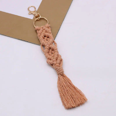 Boho Style Macrame Braided Keychain