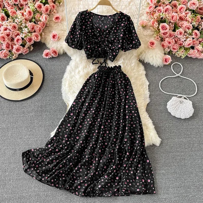 Garden Bloom Top & Maxi Skirt Set