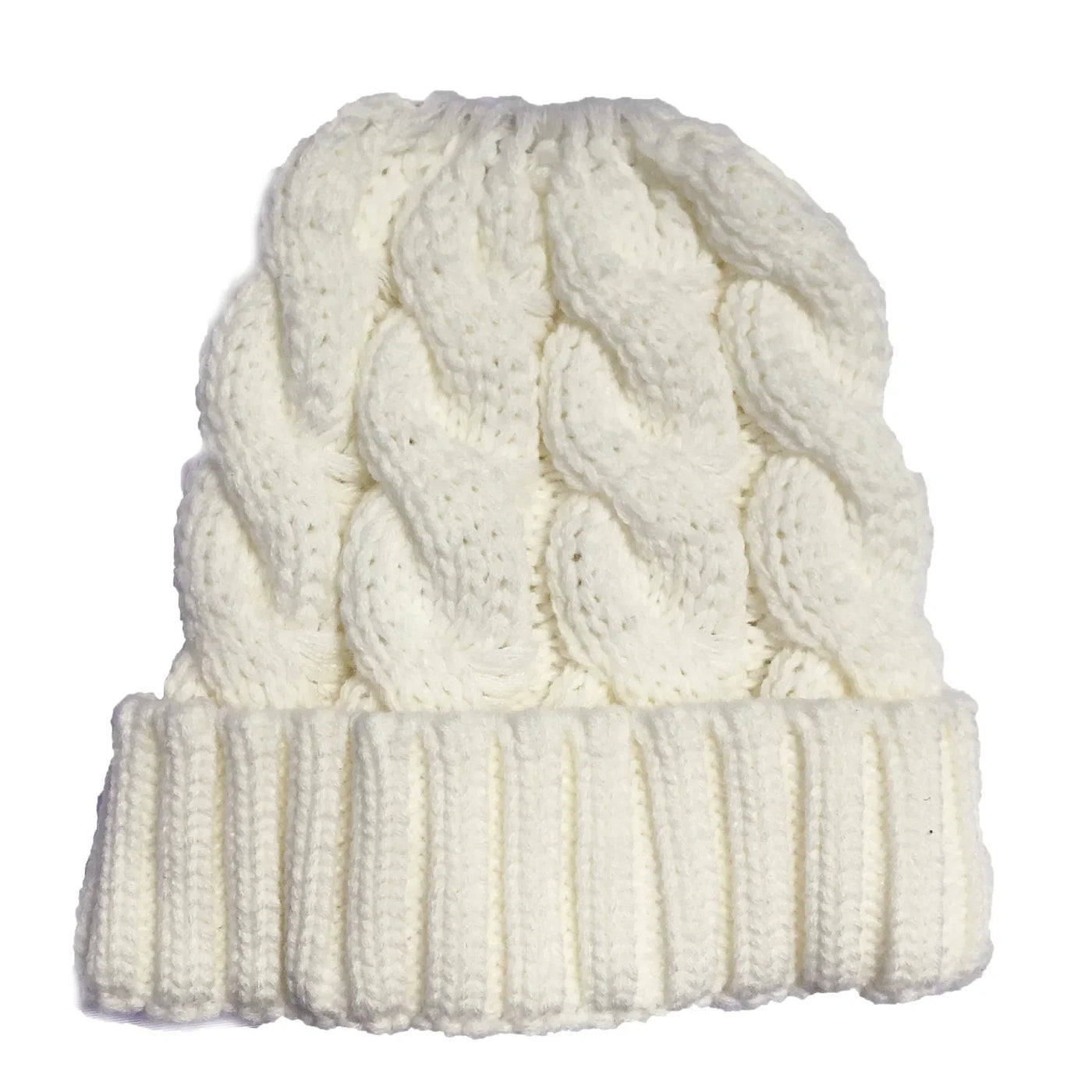 Knitted Beanie With Ponytail Hole