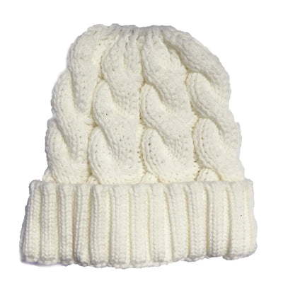 Knitted Beanie With Ponytail Hole