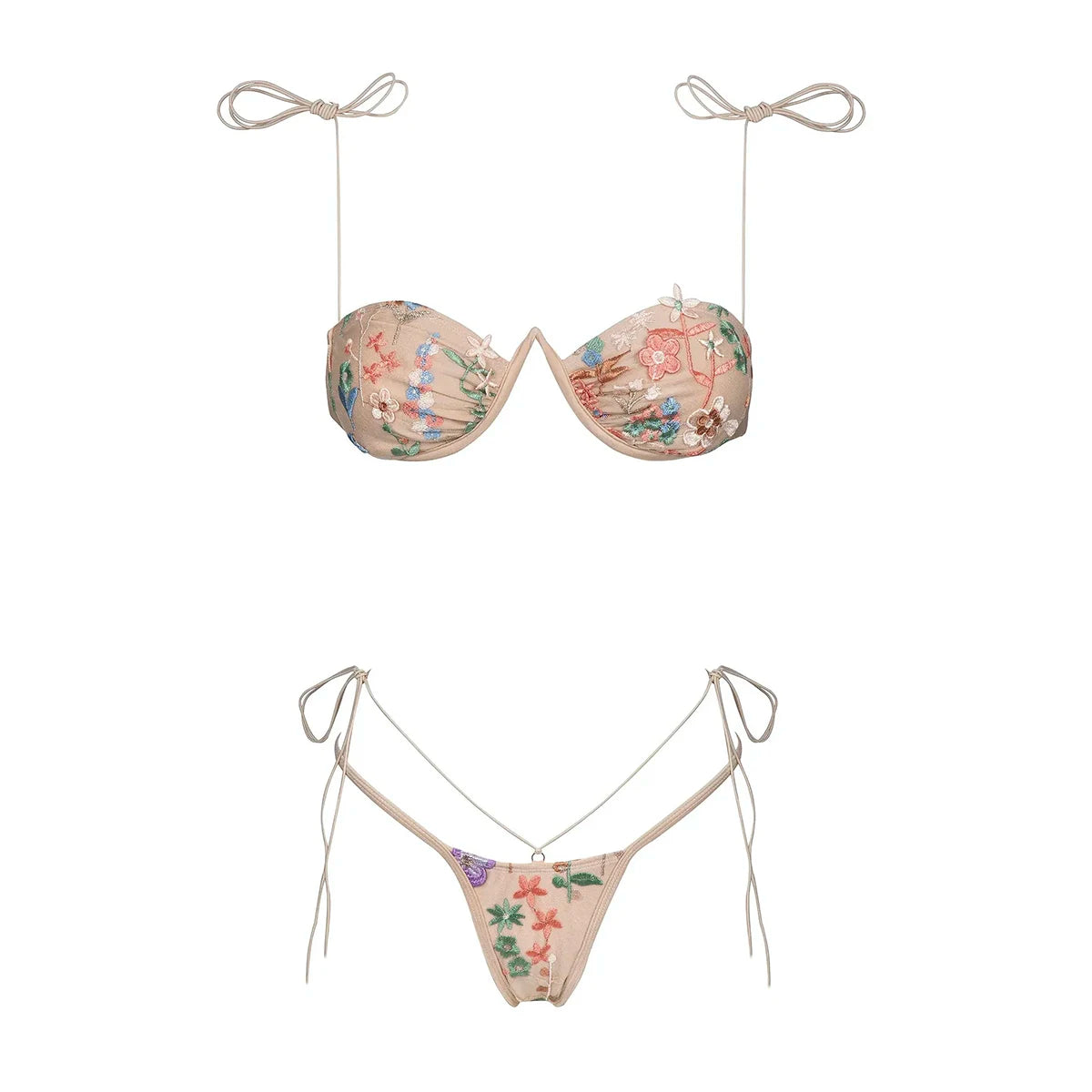 Odessia Embroidered Bikini Set