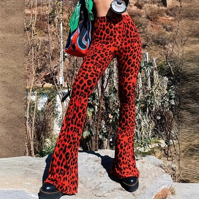 Cheetah Print Flare Leggings