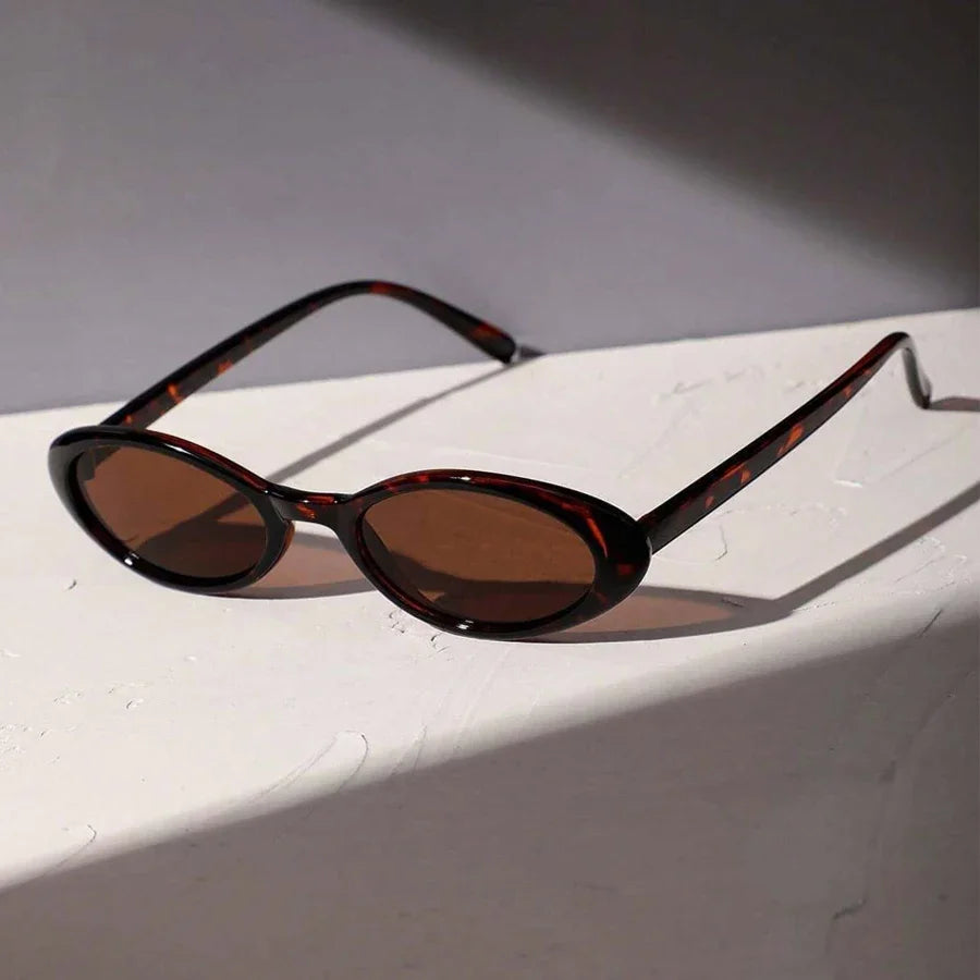 Leopard Oval Sunglasses