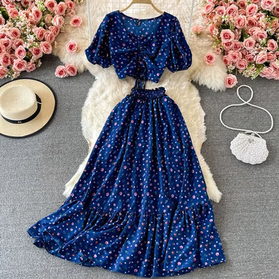 Garden Bloom Top & Maxi Skirt Set