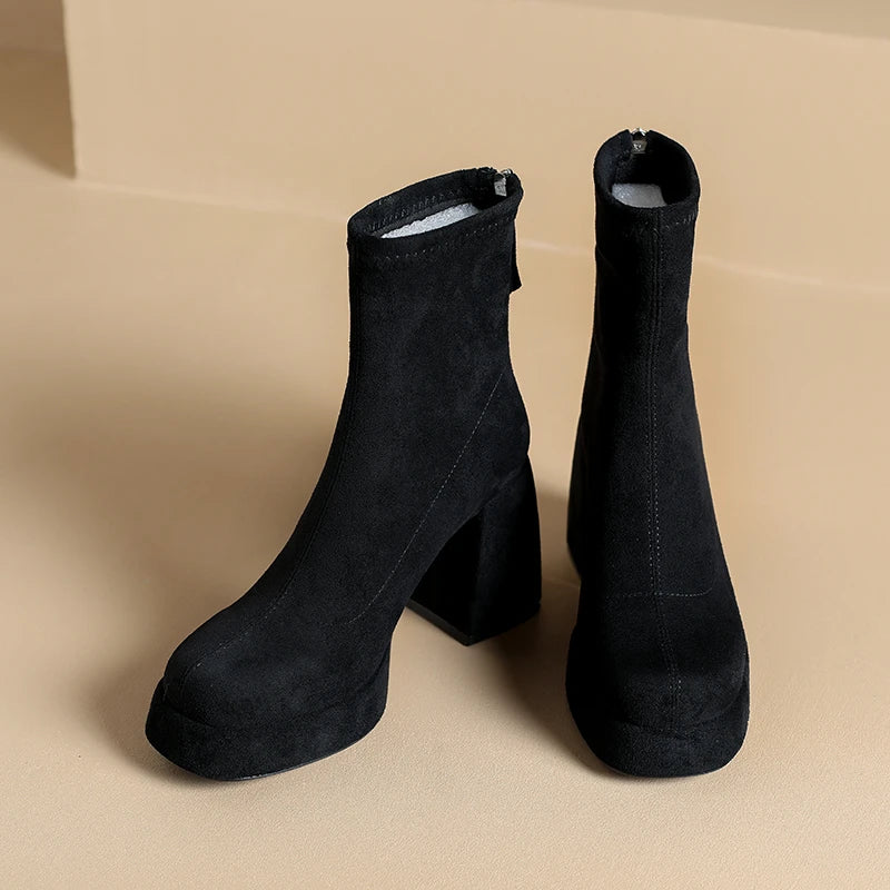 Golden Drift Chunky Boots