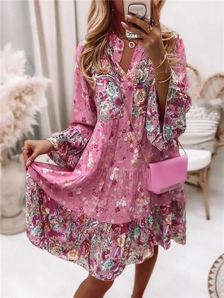Mirabelle Floral Print Dress