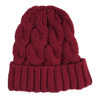 Knitted Beanie With Ponytail Hole
